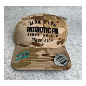 Patriotic Pig "Slow & Low" Smokehouse Snapback Cap Multicam‎ Arid print